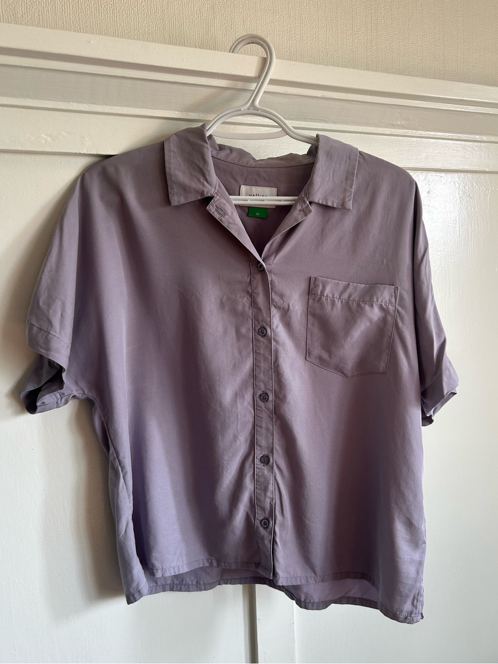 Vallier Boxy Button Up in Lilac